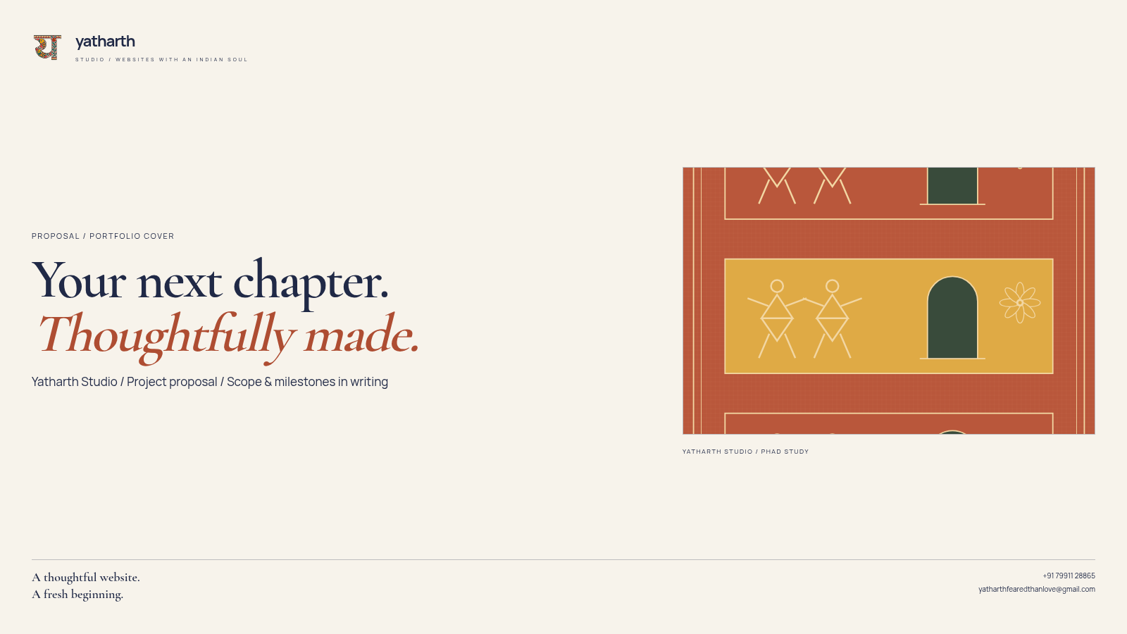 Proposal / portfolio cover